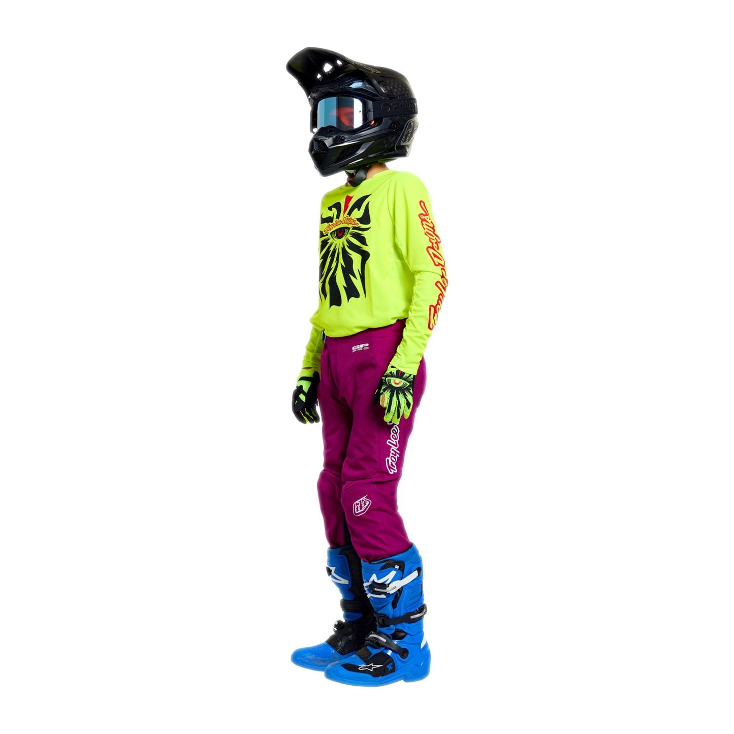 Troy Lee Designs Spring 2026 Youth GP Pro Cyclops MX Combo Kit Flo Yellow Fuchsia