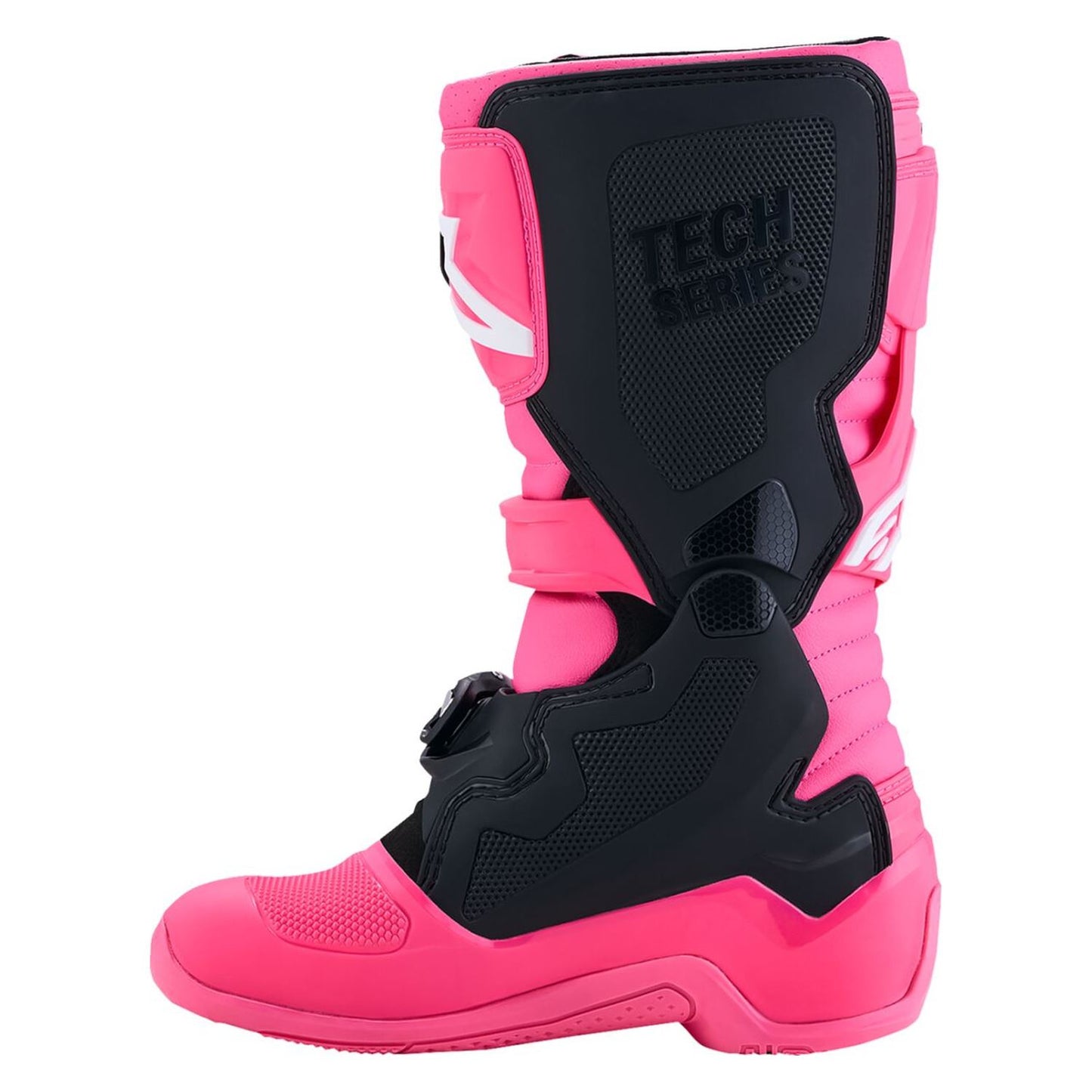 Alpinestars 2027 Youth Tech 7S MX Boots Pink Fluo Black White