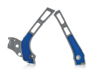Acerbis X-Grip Frame Protector Guards Silver Blue For Yamaha YZ 250 2006-2025