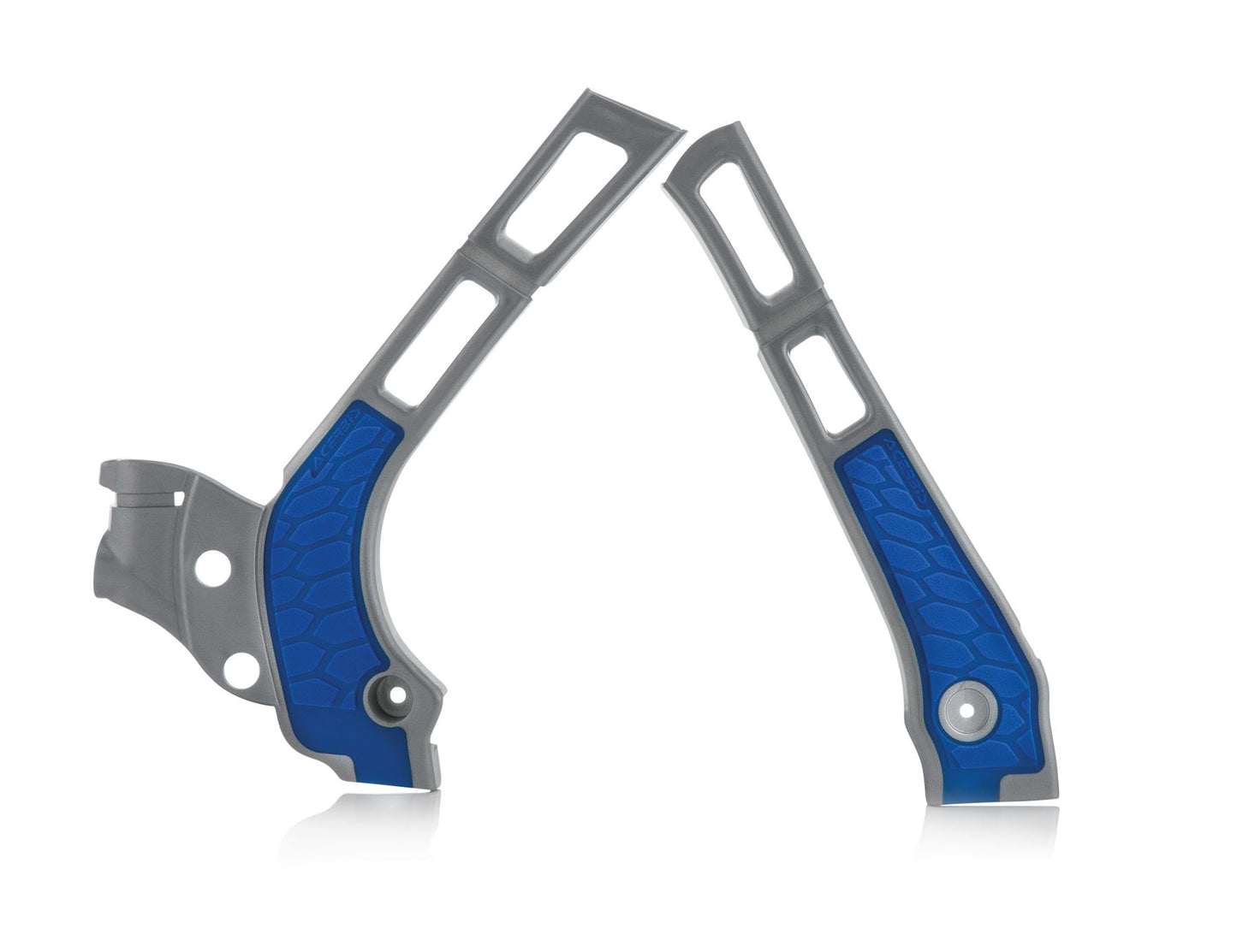 Acerbis X-Grip Frame Protector Guards Silver Blue For Yamaha WR 250 2T 2006-2021