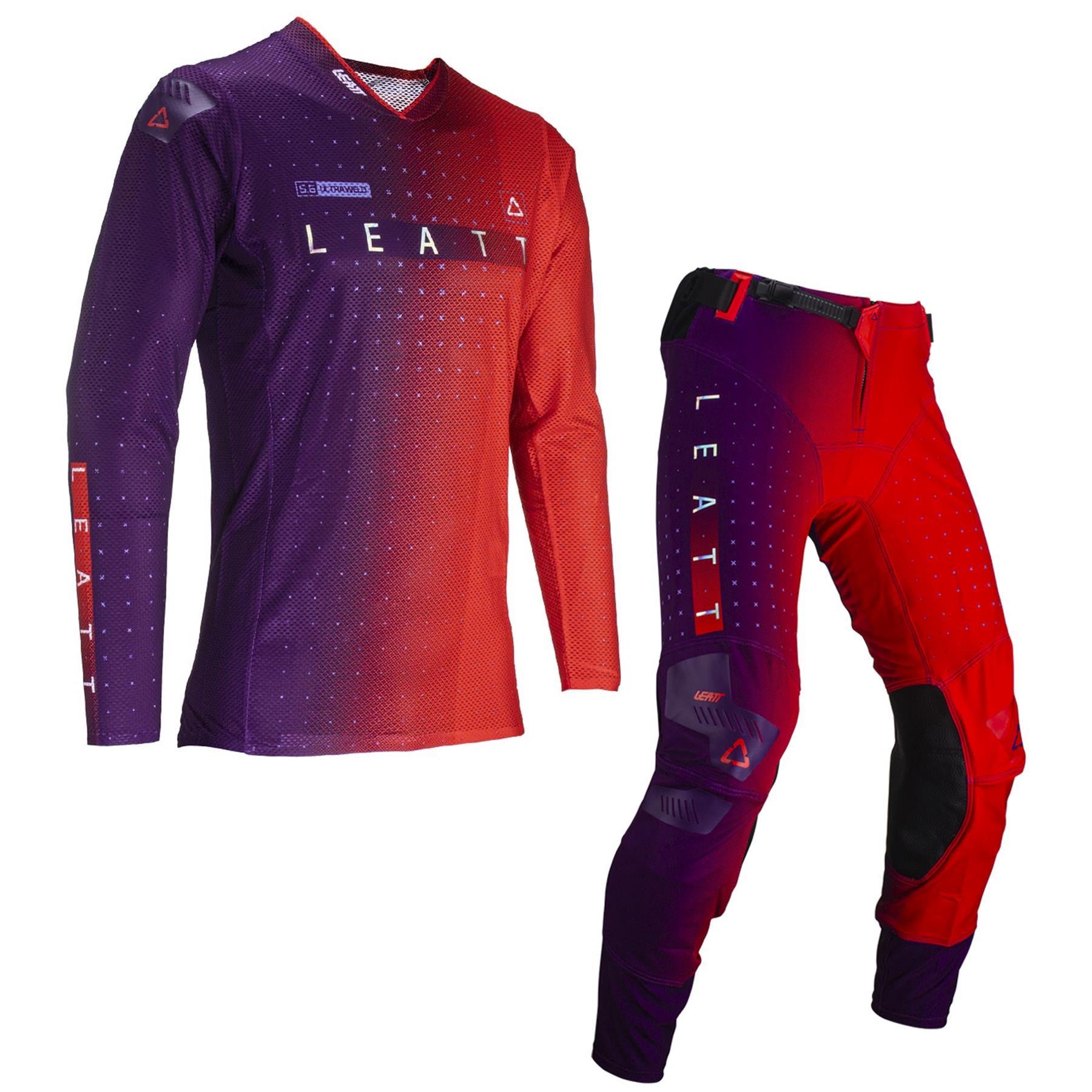 Leatt 2024 Combo Kit Pants & Jersey Moto 5.5 Ultraweld Sun Down