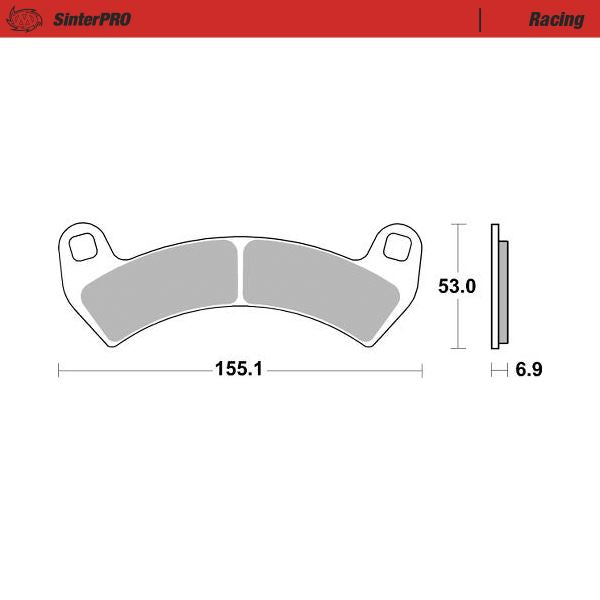 Moto-Master Front Left Pro Racing Sintered Brake Pads For Polaris RZR Pro XP 1000 2020-2021