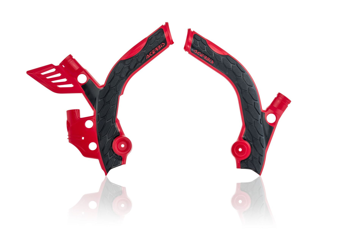 Acerbis X-Grip Frame Protector Guards Red Black For Beta RR 400 4T 2012-2014