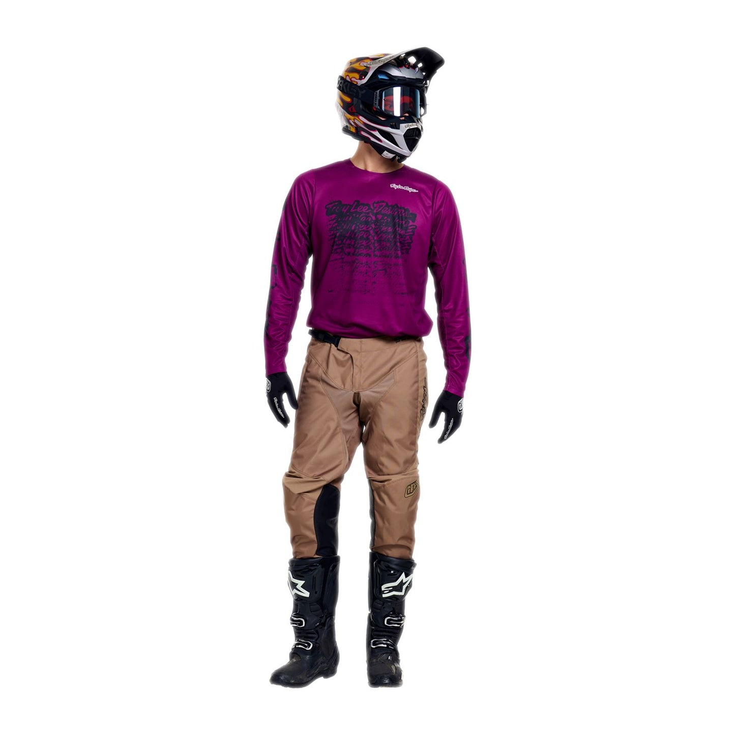 Troy Lee Designs Spring 2026 GP Pro Stamp MX Combo Kit Fuchsia Sienna