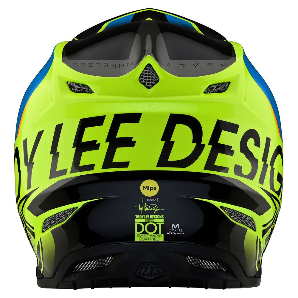 Troy Lee Designs SE5 Carbon Helmet W/MIPS Qualifier Yellow