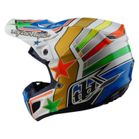 Troy Lee Designs Spring 2025 MX Helmet SE5 Composite Rays White Blue