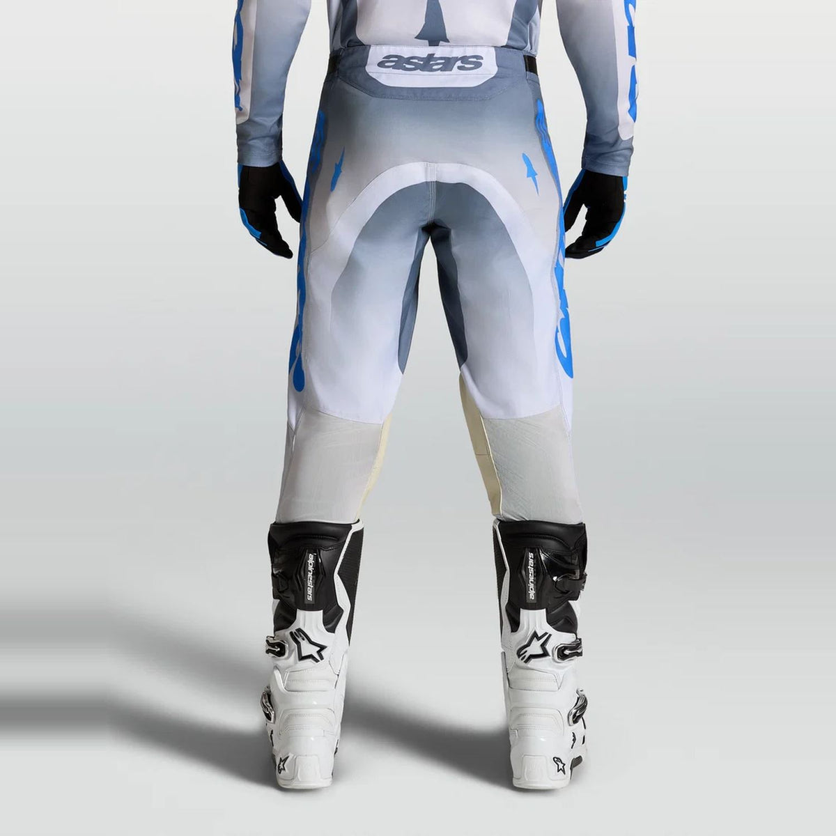 Alpinestars 2027 Racer Amber MX Pants Ash Gray Light Lilac Ucla Blue