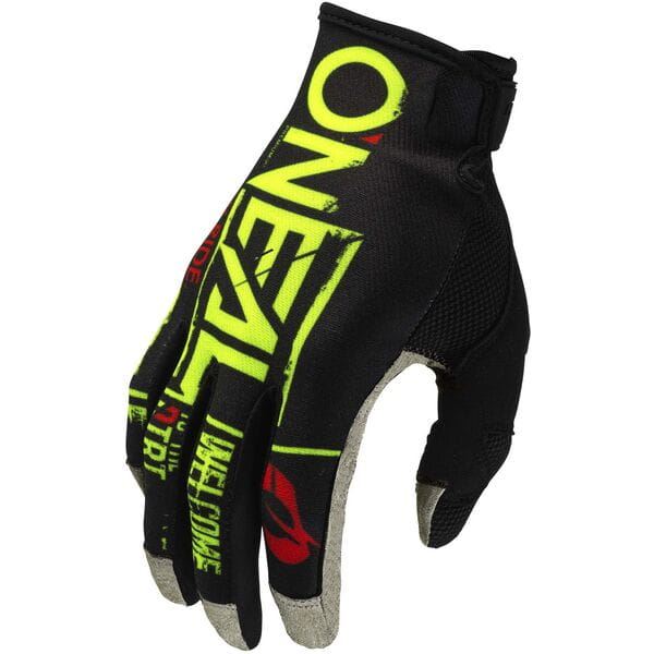 O'Neal 2025 Motocross Gloves Mayhem Attack Black Neon Yellow