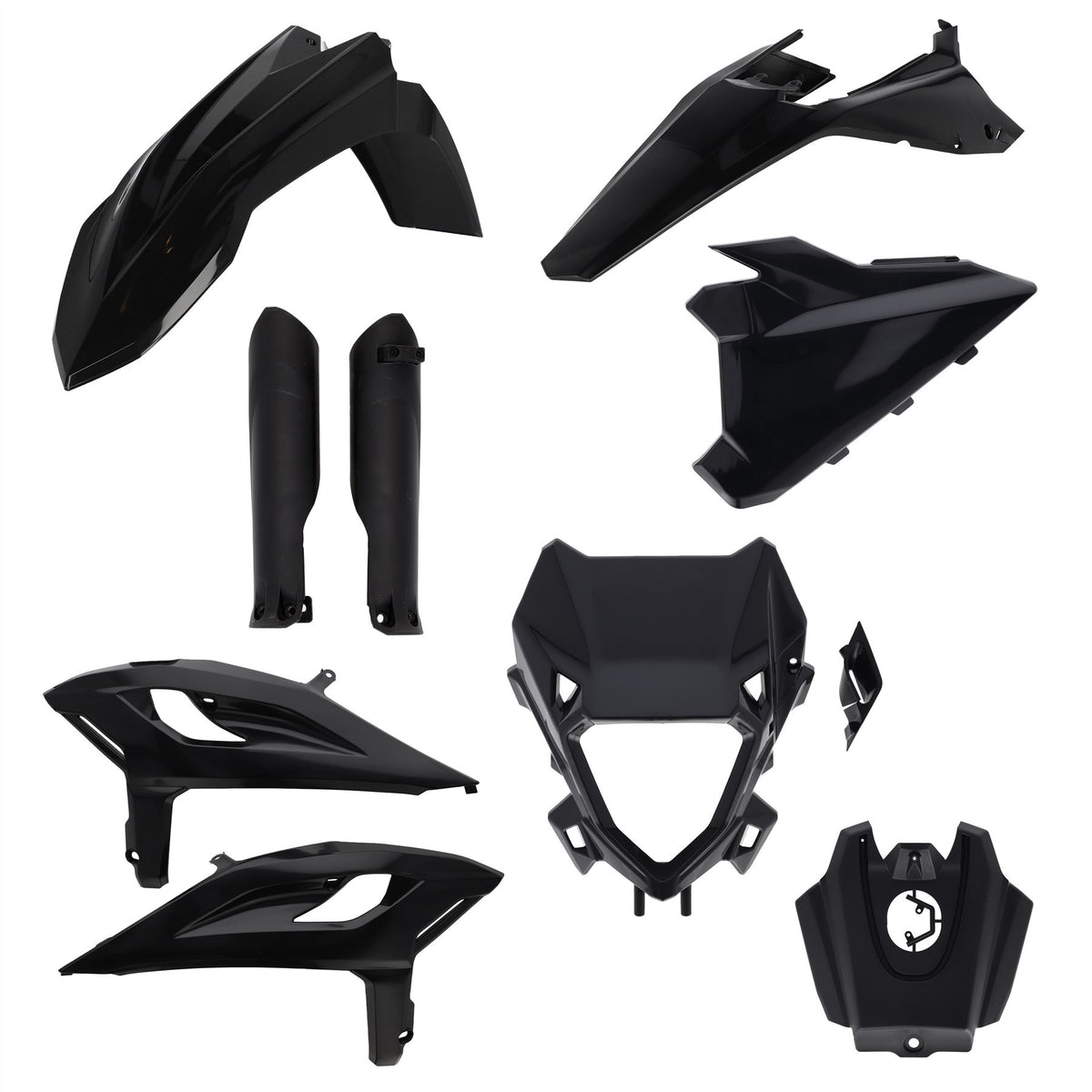 Acerbis Full Plastic Kit Black For Beta RR X-PRO 350 4T 2025-2026