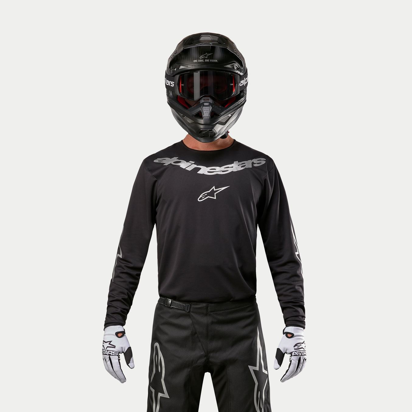 Alpinestars 2024 Fluid Graphite Motocross Combo Kit Pants & Jersey Black