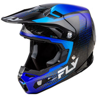 Fly Racing 2025 Formula S Carbon Protocol Motocross Helmet Black Carbon Blue