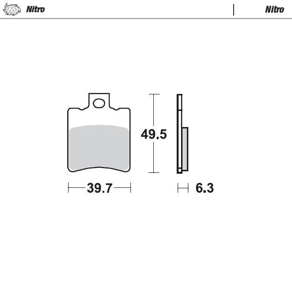 Moto-Master Front Left Nitro Sintered Brake Pads For Malaguti F-15 Firefox A/C 50 1998-2005