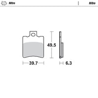 Moto-Master Front Left Nitro Sintered Brake Pads For Malaguti F-12 Phantom L/C 50 1999-2007
