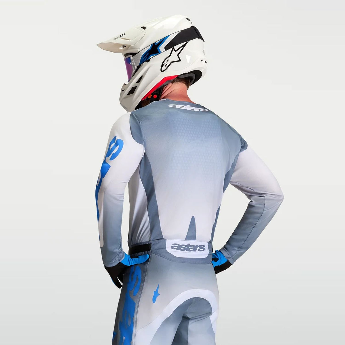 Alpinestars 2027 Racer Amber MX Jersey Ash Gray Light Lilac Ucla Blue