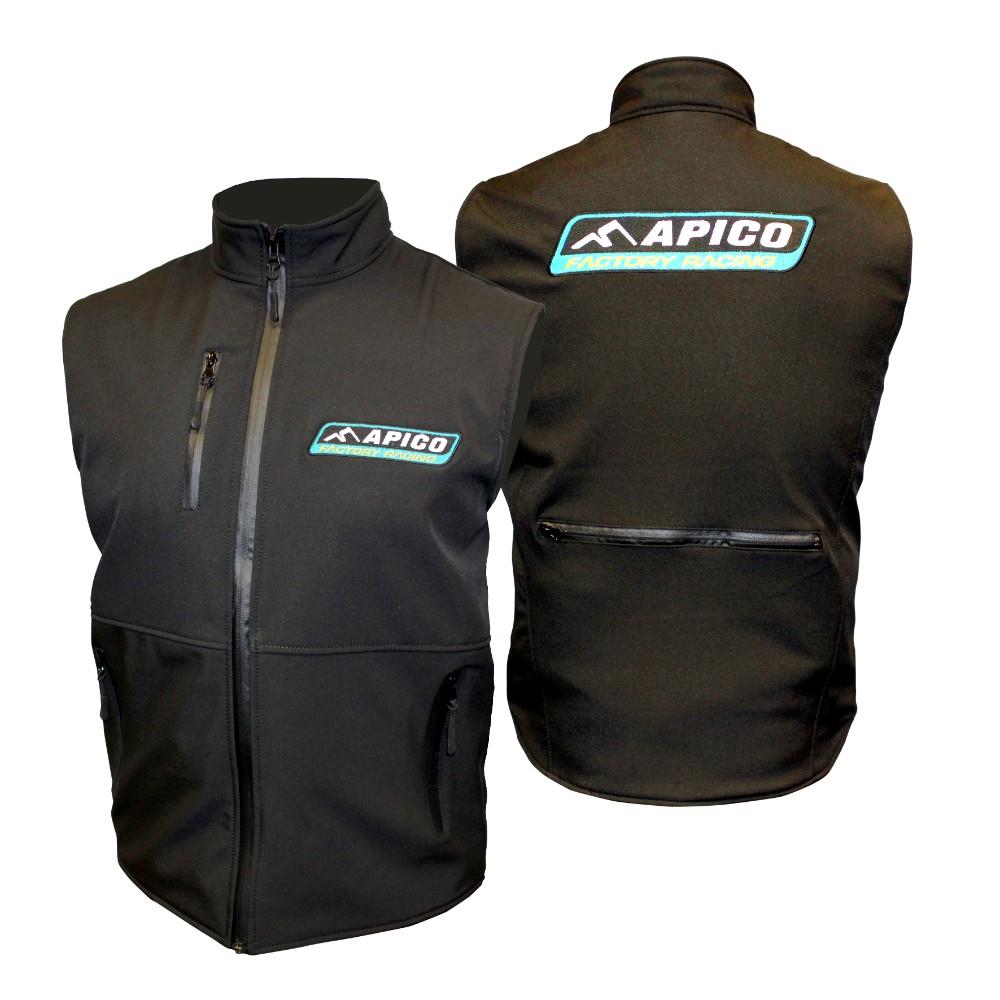 Apico Factory Racing Softshell Gilet Body Warmer Large Adult Black