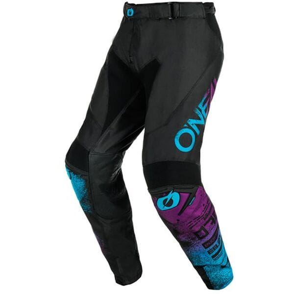 O'Neal 2024 Motocross Pants Mayhem Scarz Black Blue Purple