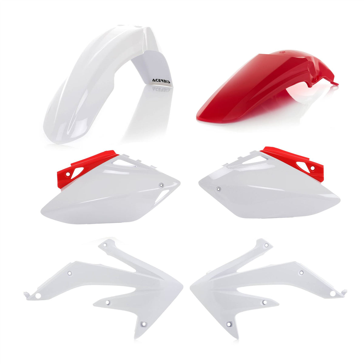 Acerbis Plastic Kit Red White For HONDA CRF 450 R 2005-2006