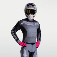Alpinestars 2027 Racer Amber MX Jersey Graystone Cold Gray Light Lilac