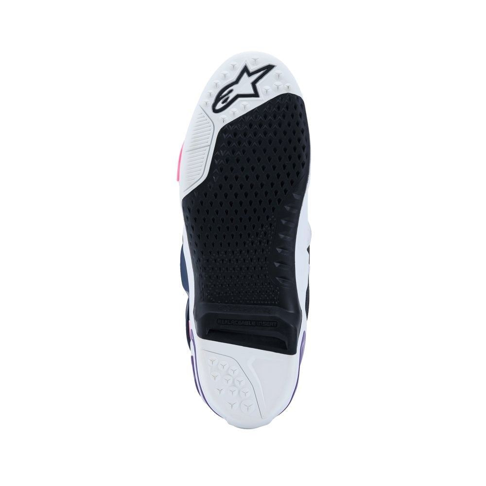 Alpinestars 2026 Tech 10 MX Boots White Violet Navy Blue Pink Flo
