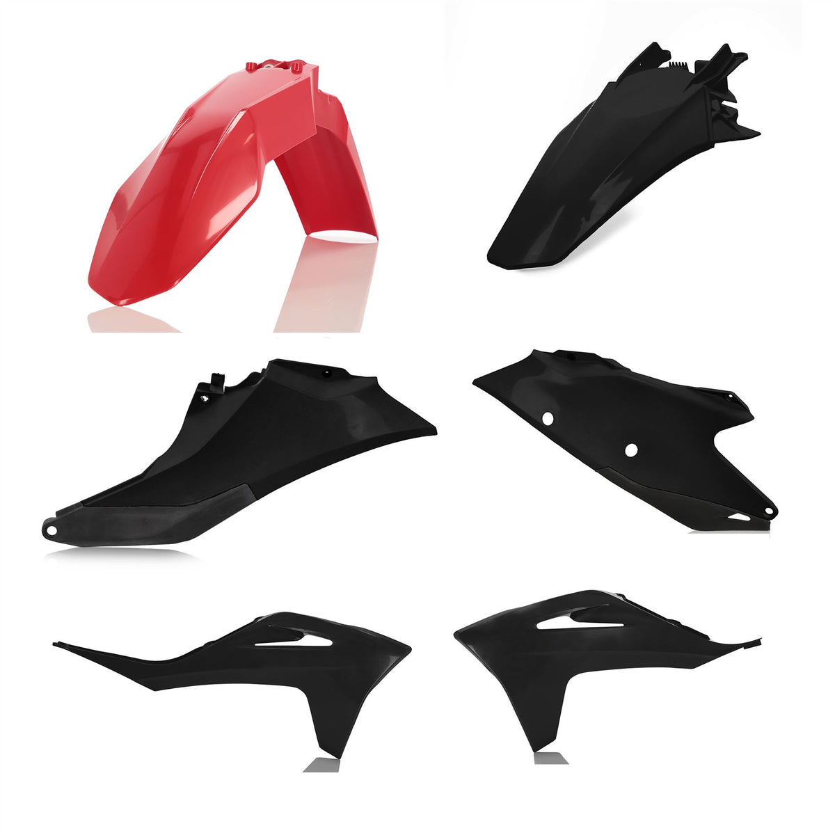 Acerbis Plastic Kit Red Black 0024632.349