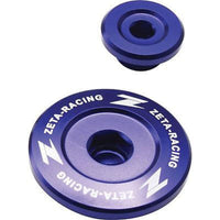 Zeta Racing Engine Plug Oil Timing Cap Blue For Kawasaki KX250 KX 250 F 2005 05