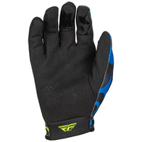 Fly Racing 2025 Lite Zen Motocross Gloves Black Blue Hi-Viz