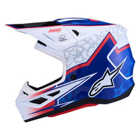 Alpinestars 2027 S-M7 Blaster MX Helmet White Blue Red