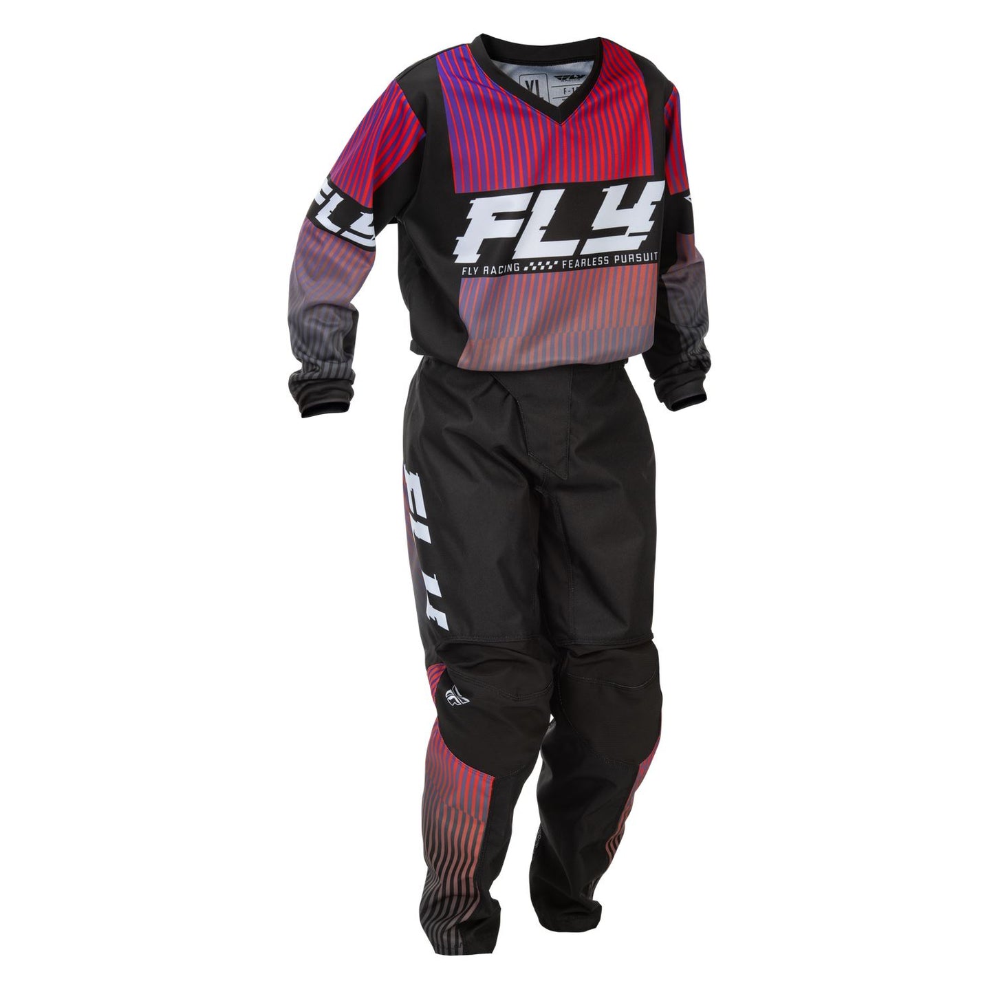 Fly Racing 2026 Motocross Combo Kit F-16 Youth  Black Red Purple