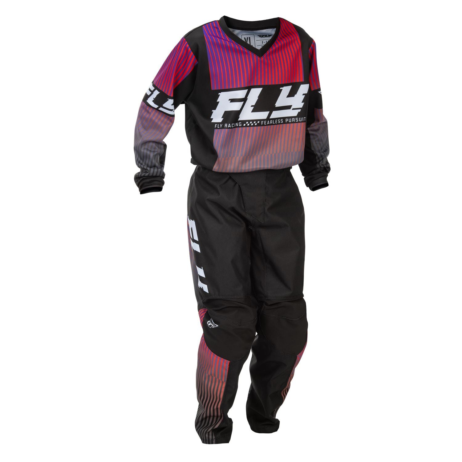 Fly Racing 2026 Motocross Combo Kit F-16 Youth  Black Red Purple