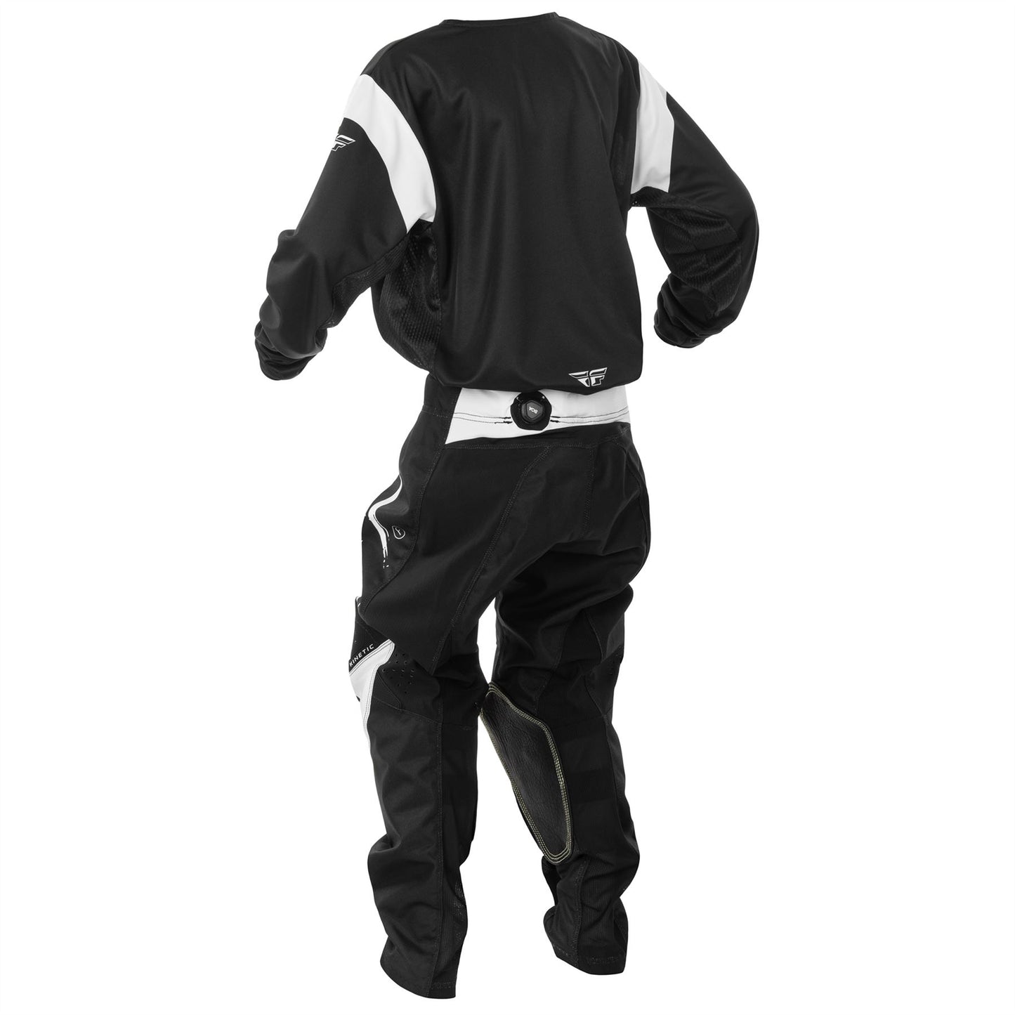 Fly Racing 2025 Youth Kinetic Stoke Motocross Jersey Black White