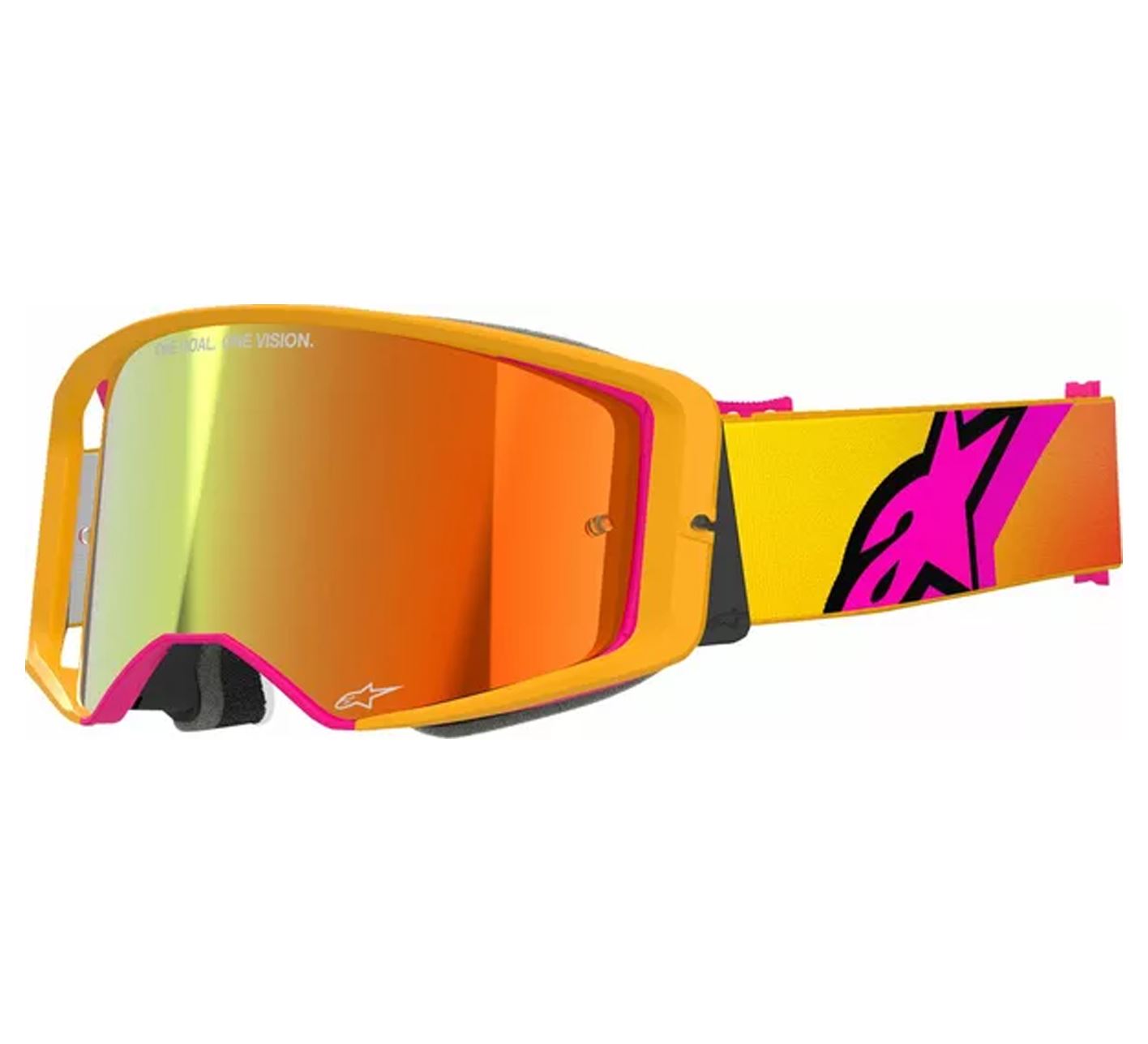 Alpinestars 2025 Goggles Supertech Corp Absolute Vision Yellow Pink Mirror Red