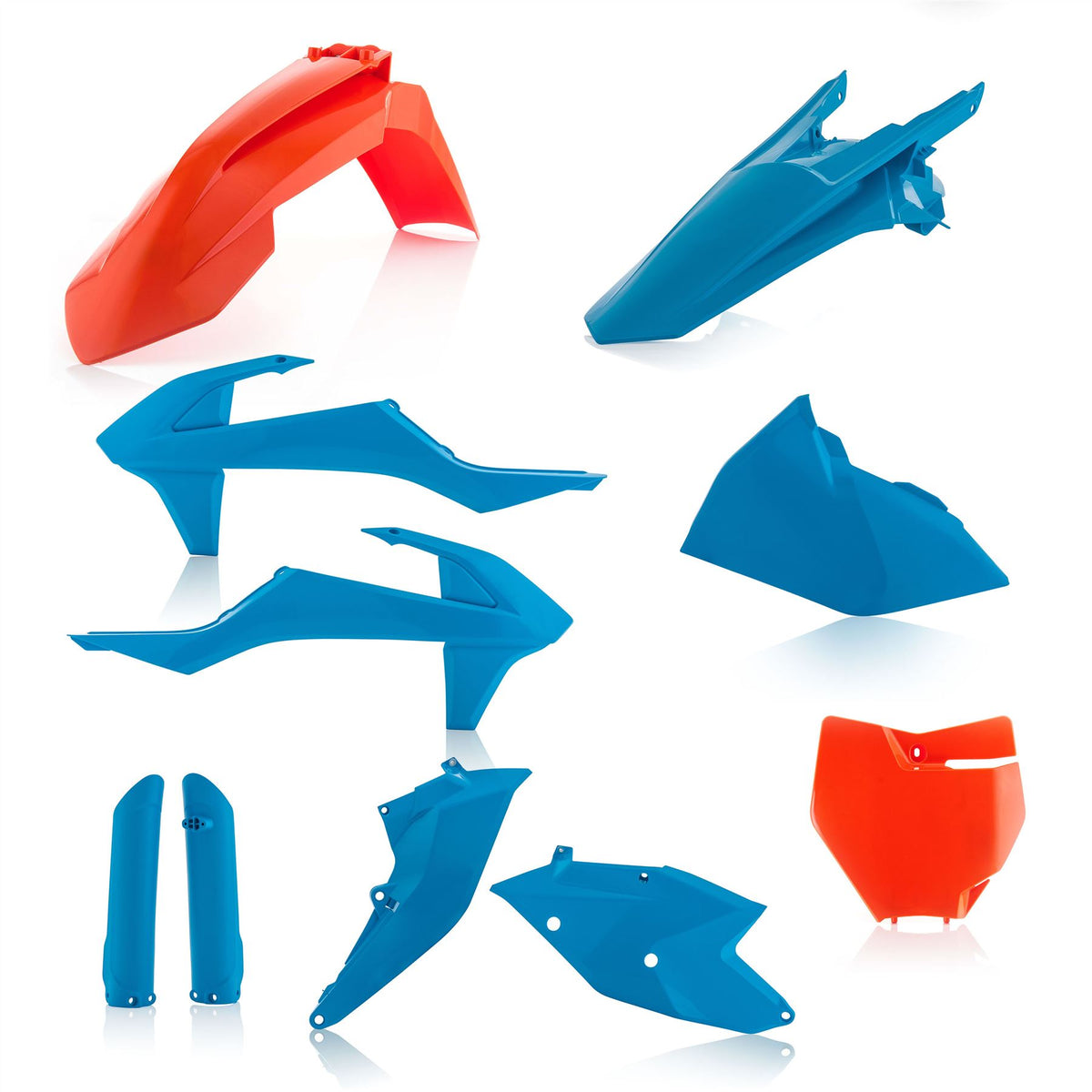 Acerbis Full Plastic Kit Orange Blue For KTM SX 125 2016-2018