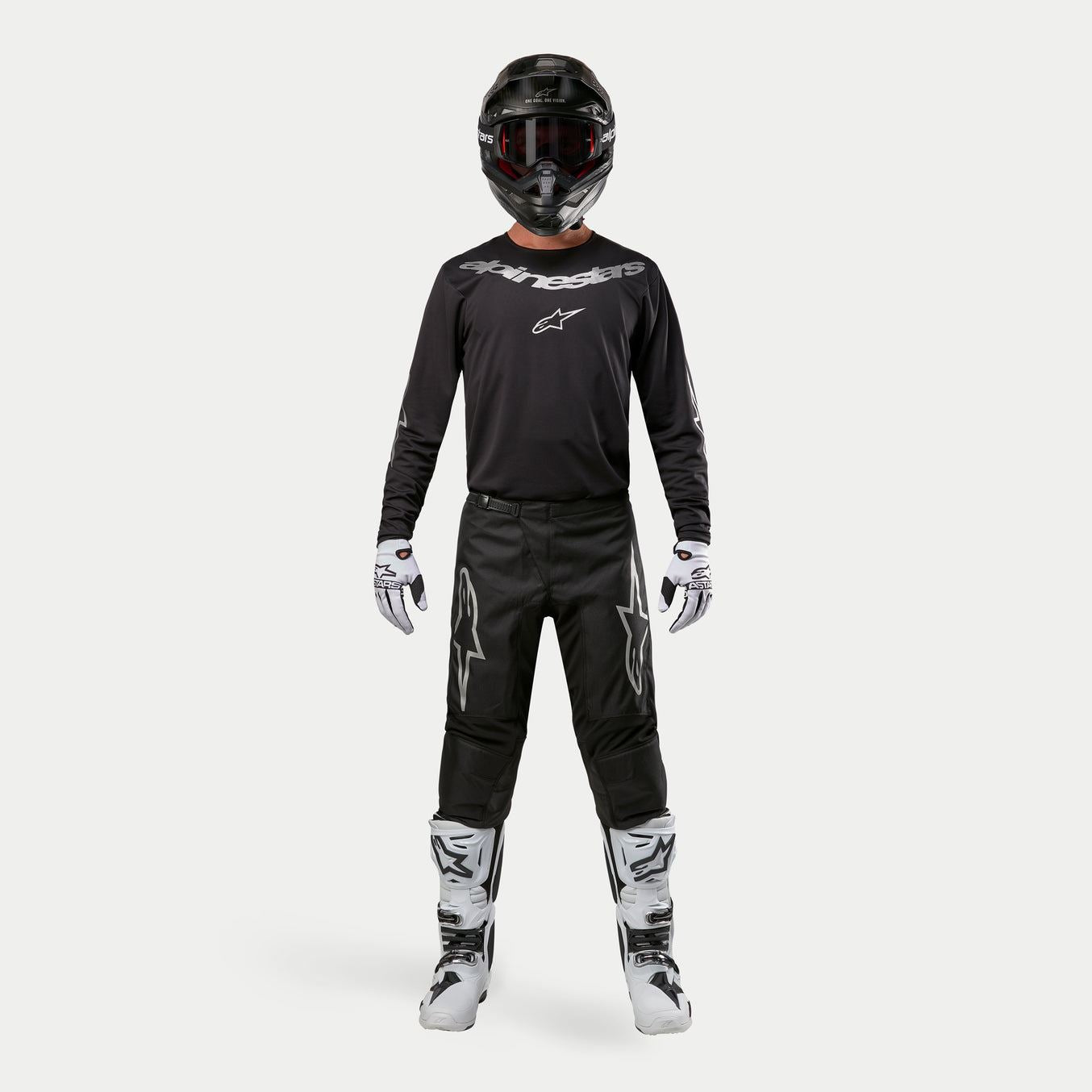 Alpinestars 2024 Fluid Graphite Motocross Combo Kit Pants & Jersey Black