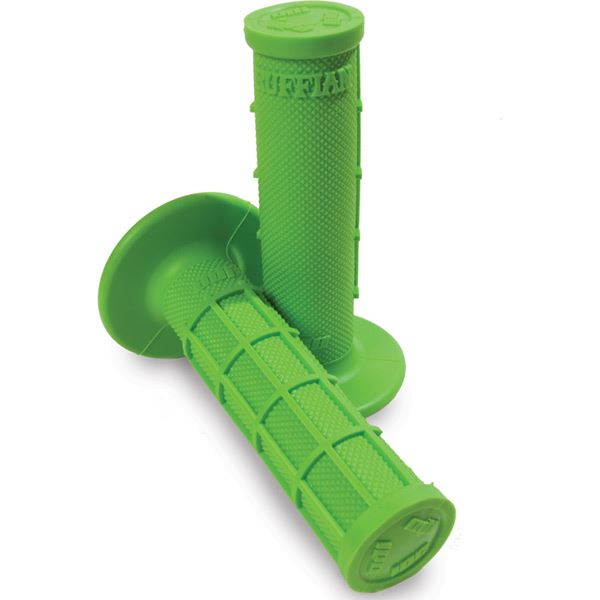 ODI Ruffian Half-Waffle Grips Green For Motocross Enduro Motorcycles