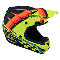 Troy Lee Designs SE4 Polyacrylite Helmet W/MIPS Warped Yellow M