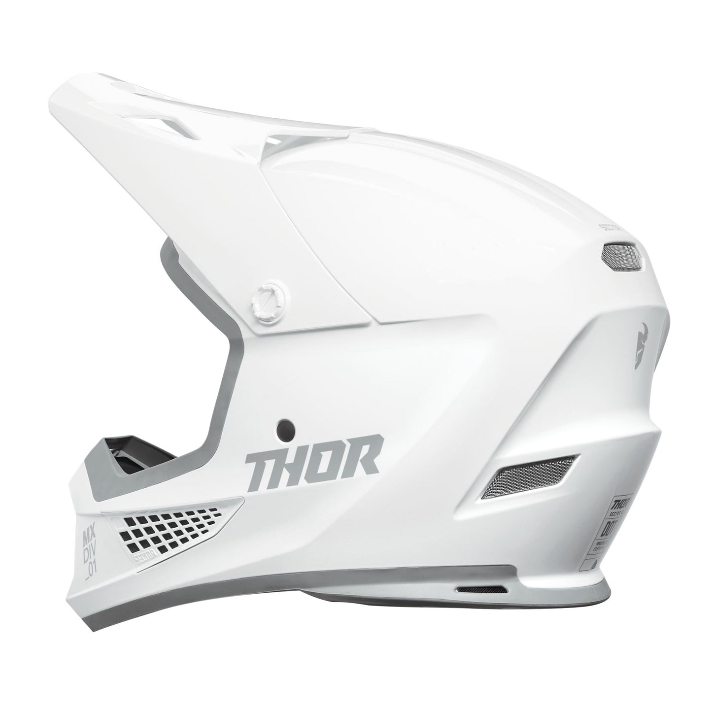 Thor 2025 Motocross Helmet Sector 2 Whiteout Solid White