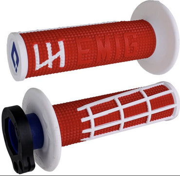 ODI EMIG 2.0 Lock On Grip Red White For Yamaha YZ 450F 2014-2024