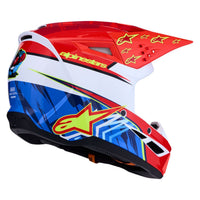 Alpinestars 2027 S-M3 Youth Falcon MX Helmet Red White Blue Yellow Flou