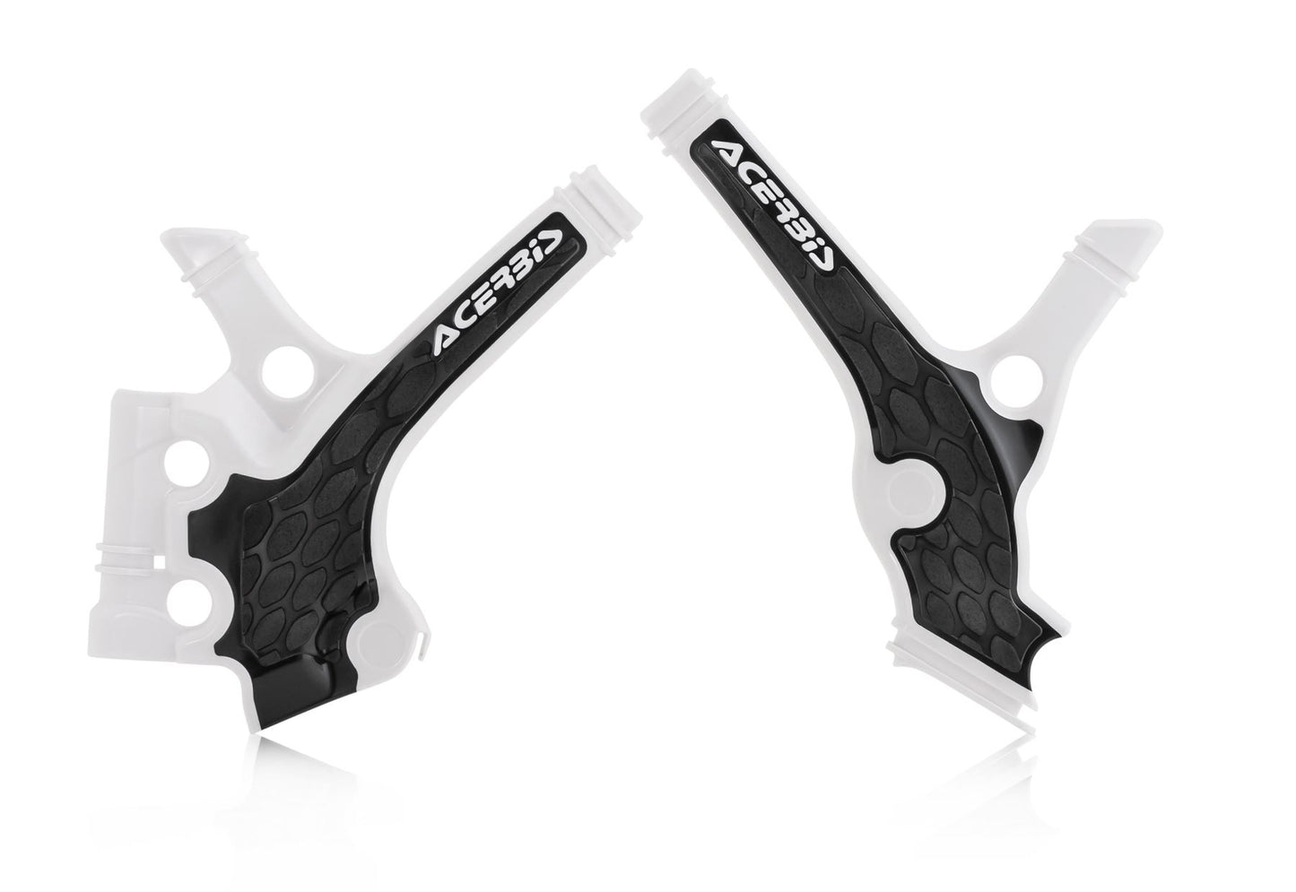 Acerbis X-Grip Frame Protector Guards White Black For Yamaha YZ 85 2019-2021