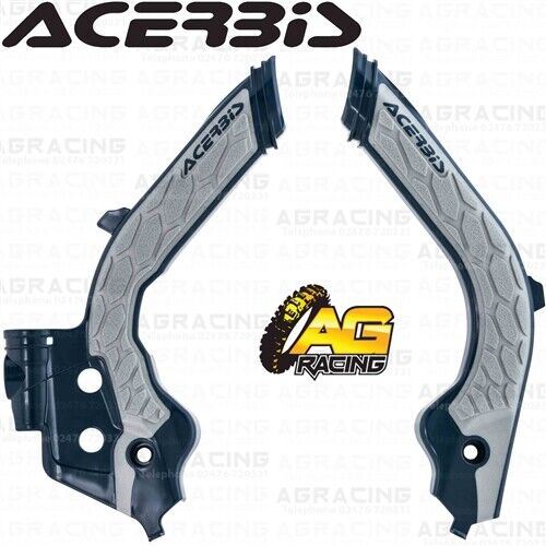 Acerbis X-Grip Frame Protector Guards Blue Grey For Husqvarna FX 350 2020-2022