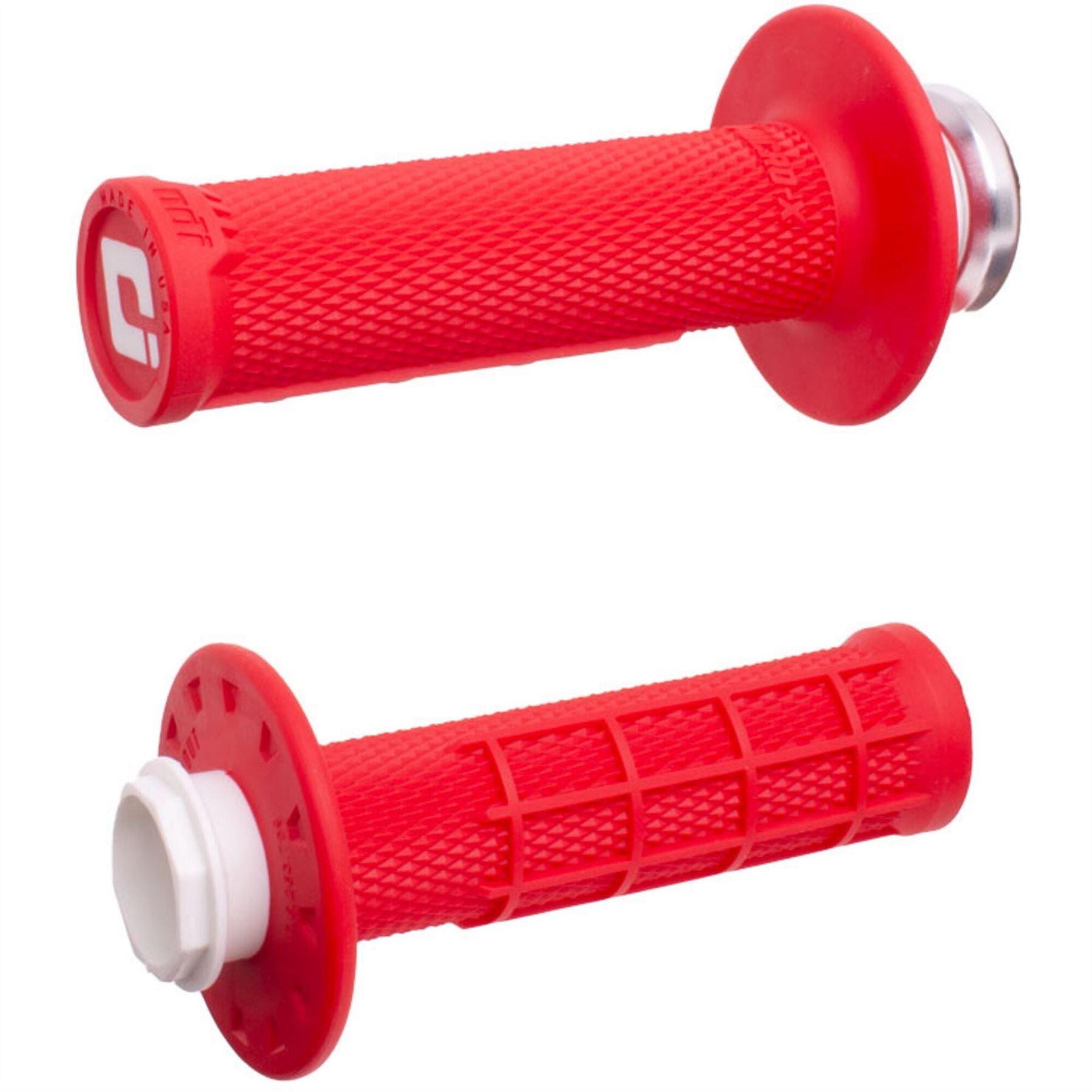 ODI Micro-X Half-Waffle Lock-On Grip Set Red For Husqvarna EE 2 2020-2025