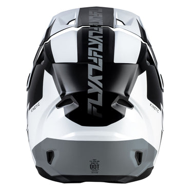 Fly Racing 2026 Motocross Helmet Kinetic Crest Black White Grey