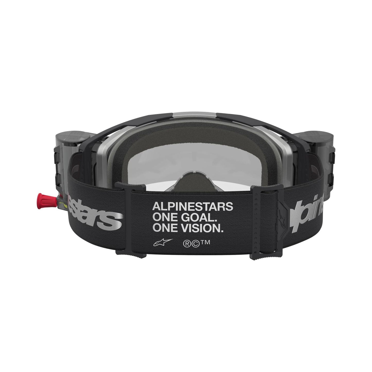 Alpinestars 2027 Vision 8 Amber Roll Off MX Goggles Black Silver Clear