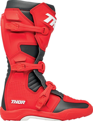 Thor 2024 Youth Blitz XR Red Charcoal Motocross Boots