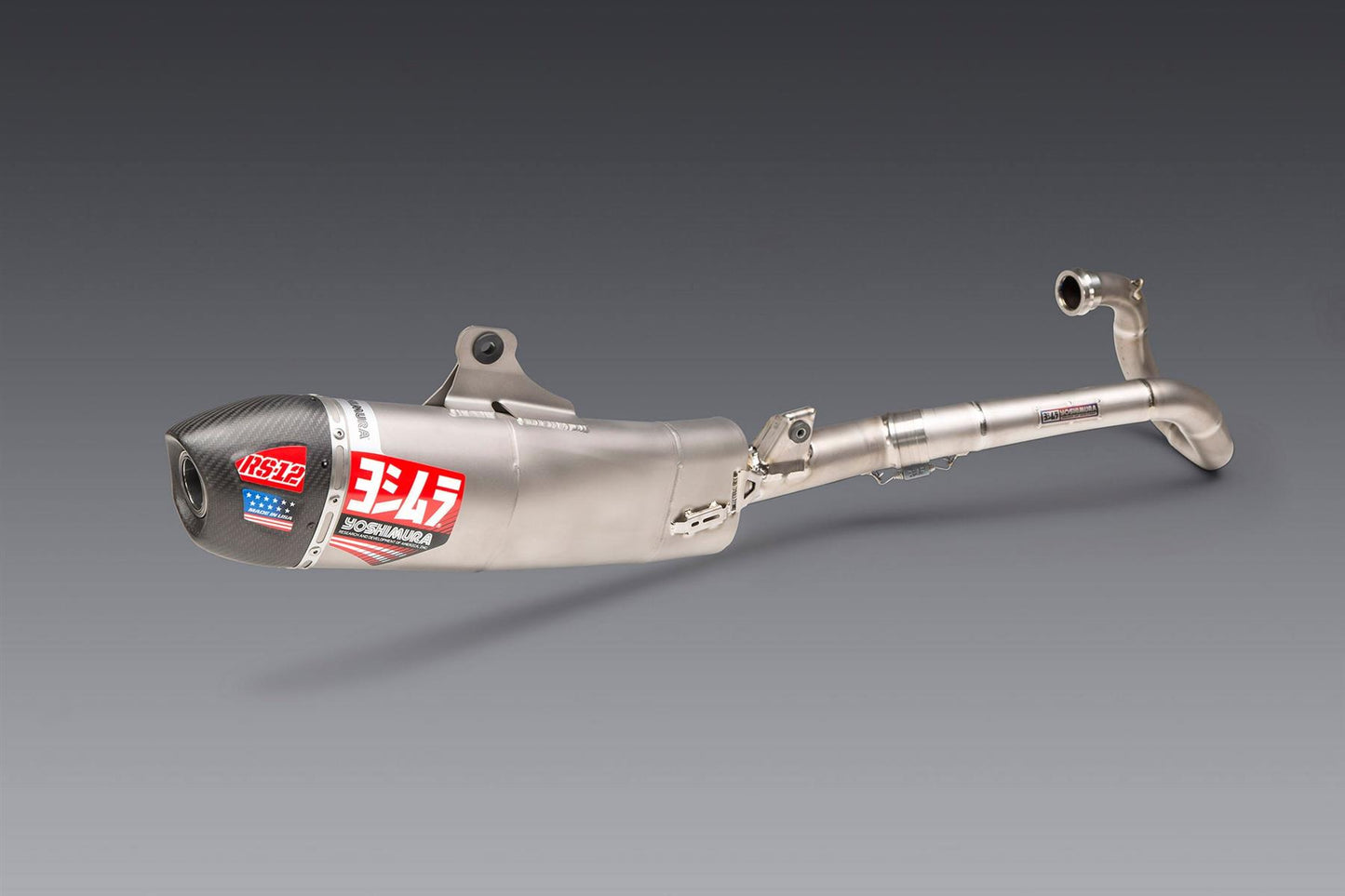 Yoshimura RS-12 Full Exhaust System Titanium Carbon Cap For Honda CRF 250R 2022-2023