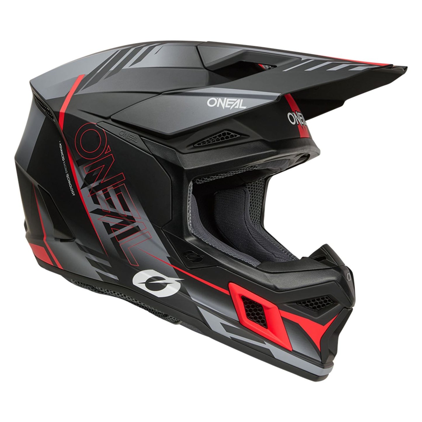 O'Neal 2026 3 SRS Haze Black Grey Red Helmet