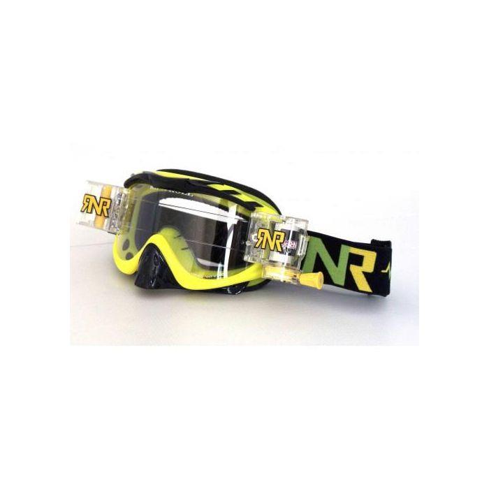 RNR Hybrid Yellow Fully Loaded Goggle Roll Off And Tear Off