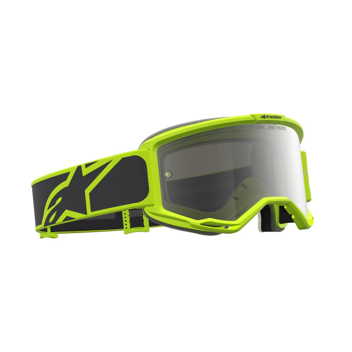 Alpinestars 2027 Vision 5 Rora MX Goggles Black Yellow Flo Mirror Silver