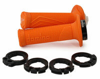 Domino D100 Orange D-Lock MX Grips W/Push Pull Pulley Motocross Off-Road Enduro