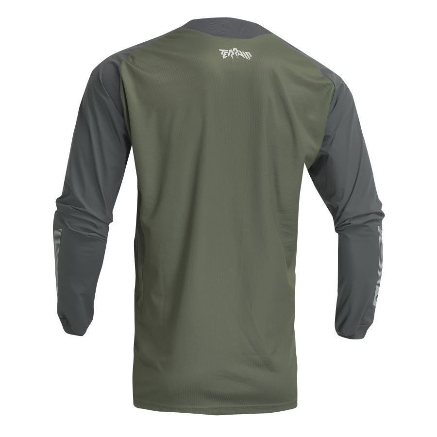 Thor 2025 Terrain Green Charcoal Enduro Jersey & Over The Boot Pants Combo Kit